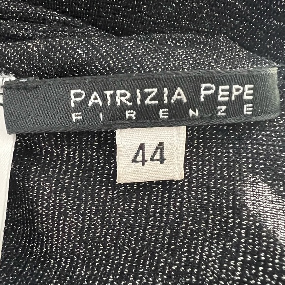 Patricia Pepe Mock-neck Black Sparkle Long sleeve Women’s Top Sz EUR 44 - Picture 2 of 8